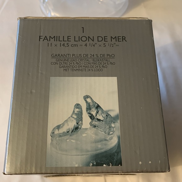 Cristal d’ Arques Sea Lion Family - Crystal Lead figurine - Picture 8 of 11